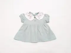 loulouamiルルアミ半袖花柄刺繍襟付きブラウス