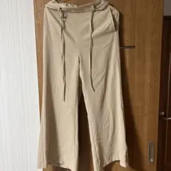 新品未使用 GU ベージュ ドローストリングパンツ