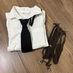 H&M フォーマルシャツ ネクタイ サスペンダー