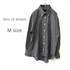 希少　BOUL DE BASQUE 美品　シャツ　メンズ　チェック　M ブラック