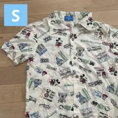 ディズニーリゾート　ミッキーマウス　シンデレラ城　アロハシャツ　ユニセックス