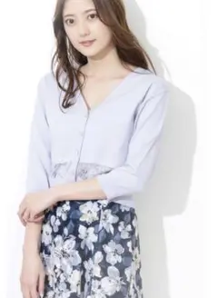 レースブロッキングカーディガン JILL by JILL STUART