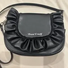 treat ürself フリルショルダーバッグ ブラック