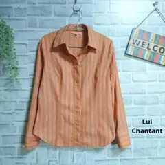 ルイシャンタン 長袖シャツ ストライプ カジュアルシャツ 美品 大人可愛い 綿