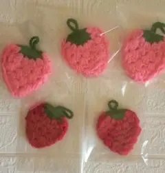 いちご　アクリルたわし　プチギフト　5点セット