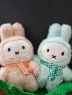 セット /VIPO×ミッフィー マカロンシリーズ　ぬいぐるみキーホルダーピンク緑