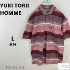 美品 YUKI TORII HOMME ユキトリイ ポロシャツ ボーダー 半袖