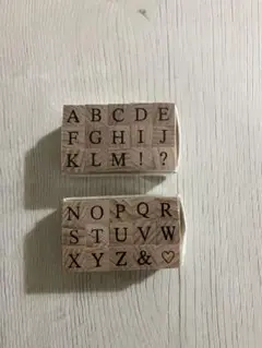 【最新作】セリア アルファベット 大文字 ラバースタンプ 2点セット【署名配送】