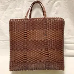 美品 PALOROSA LACE かごバッグ L ブラウン パロローサ PALOROSA（パロローサ）の「【PALOROSA】バスケットバッグ/LACE