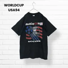 LOGO7 WORLDCUP USA94 SOCCER 半袖Tシャツ 黒 M