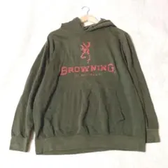BROWNING ブローニング パーカー F アメリカ古着 茶色 E371
