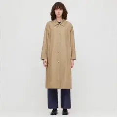 UNIQLOU ユニクロユー ライトロングコート M カーキ UNIQLO