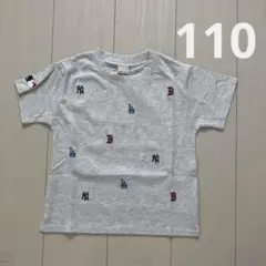 プティマイン☆MLBロゴ刺繍Tシャツ110
