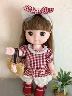 メルちゃん、ソランちゃんのトップス、パンツ、ヘアバンド、バッグ