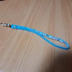 水色　スマホ　ストラップ