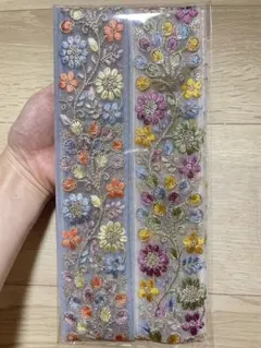 インド刺繍リボン　1m×2本セット