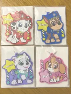 【新品】 パウパトロール　おなまえラバーチャーム　4個セット