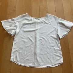GU 半袖ブラウス ホワイト 2wayデザイン Mサイズ
