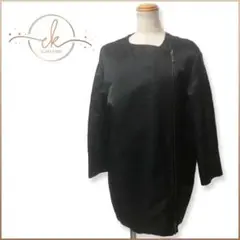 ADORE アドーア シルク混 ノーカラーブルゾン 中綿入り 36/S相当 美品