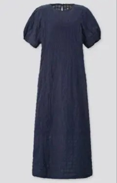 【美品】ユニクロハナタジマ　コットンボリュームスリーブワンピース(M)