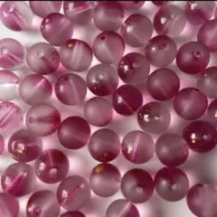 《25日までの出品》ハンドメイド　ガラスビーズ　金箔　ピンク系　まとめ売り　②
