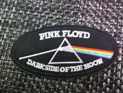 《黒虹PF楕円》新品ピンク・フロイド PINK FLOYD刺繍USワッペン■音楽