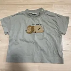 ライオン刺繍 Tシャツ 80