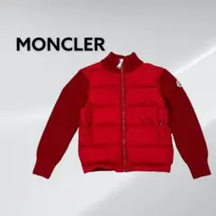 MONCLER モンクレール 袖ワッペン ナイロン ニット切替 ダウンジャケット