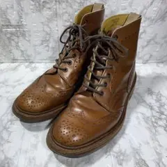 【Tricker’s】トリッカーズ　カントリーブーツ　ブラウン レザー　ショート