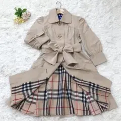 ✨極美品✨バーバリーブルーレーベル ノバチェック トレンチコート パフ 36