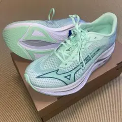 ミズノ ウェーブ リベリオン フラッシュ2 ミントグリーン 25.5cm