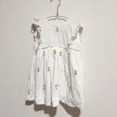 【新品未使用】 赤ちゃん本舗 ひまわり 布帛総柄刺しゅう 100サイズ