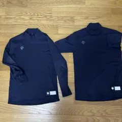 ネイビー 長袖アンダーシャツ 2枚セット