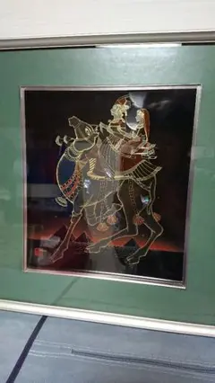 漆塗りの絵画(月の砂漠)