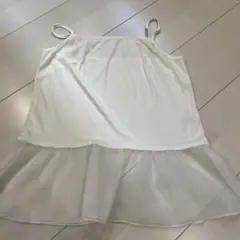 【美品】ホワイト シフォンキャミソール