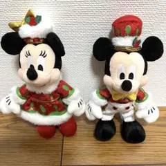 【ミッキー ミニーエレクトリカルパレードぬいぐるみバッジ約20センチ】