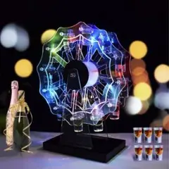 ♥️ テキーラ観覧車 ♥️LED カクテルグラスホルダー カップホルダー 12カップ