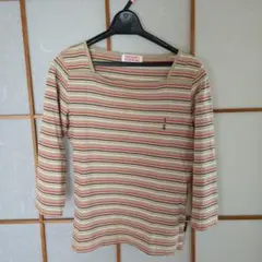 PERSON'S FLIPWEAR ストライプ 七分袖Tシャツ