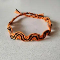 オレンジ系 ミサンガ ブレスレット 波紋