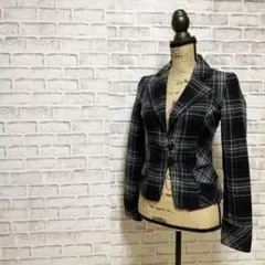 【ザラティーアールエフ】 ジャケット (S) チェック お洒落 秋 冬 可愛い