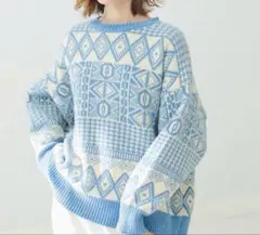 B:MINGbyBEAMS モールジャガードニット　川口春奈さん着用