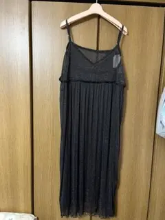 ブラック 3L シアーキャミワンピース