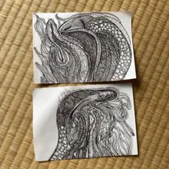 ペン画セット A5サイズ 2枚
