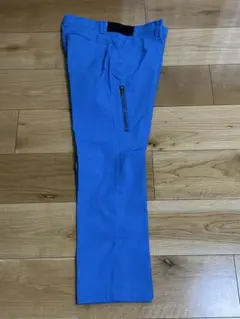 美品 adidas 青 ジッパーポケット付き パンツ 79