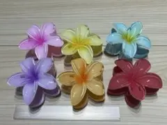 【匿名配送】ハイビスカス ヘアクリップ 7cm ③
