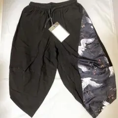 ✨匿名配送✨ サルエルパンツ メンズ 調整紐 七分丈 ポケット付き