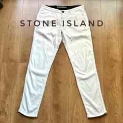 STONE ISLAND スリムテーパードパンツ ホワイト W31