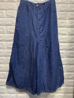 zucca ブルーデニムワイドパンツ袴キュロットS