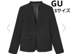 値下げ 新品タグ付 GU ジーユー ノーカラージャケットZ+E ブラック S