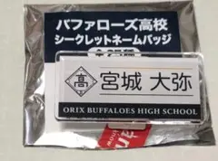 オリックス バファローズ高校 ネームバッジ 宮城大弥 投手